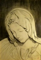 Maria di Nazareth - grafite su tavola di legno - 45x65 cm.jpg