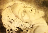 Figlio di Maria - grafite su tavola di legno - 70x50 cm.jpg